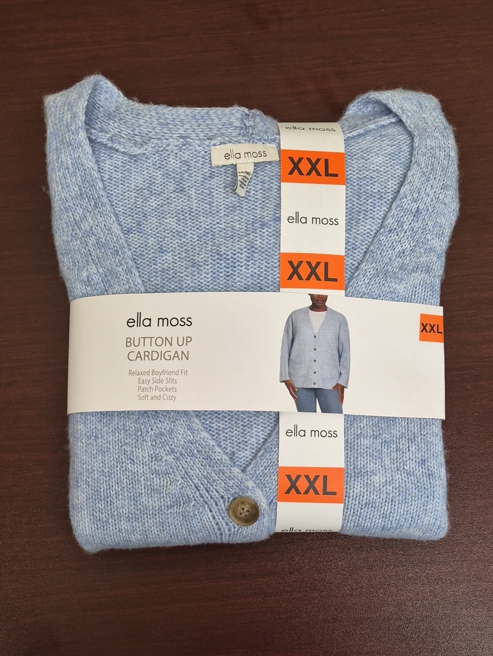 ella moss Light Blue Button-Up Cardigan Size XXL